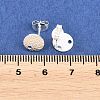 304 Stainless Steel Stud Earring Findings STAS-O119-15B-S-3