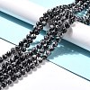 Synthetic Snowflake Obsidian Beads Strands G-E568-03C-4