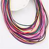 Bohemian Style Imitation Leather Cord Multi Layered Necklaces FS-WGA8CEB-03-2