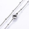 304 Stainless Steel Curb Chain Necklaces NJEW-O102-21P-2