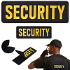 Security Personnel Polyester Embroidered Appliques PATC-WH0017-10B-02-1