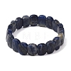 Natural Lapis Lazuli Beaded Stretch Bracelets for Unisex G-K303-01H-4