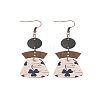 Alloy with Imitation Leather Dangle Earrings FS-WG30D02-02-1