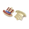 Independence Day Alloy Enamel Pendants ENAM-I069-01G-02-2