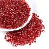 Baking Paint Electroplate Transparent Glass Seed Beads SEED-N006-07H-1