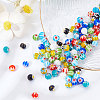 160Pcs 8 Colors Handmade Millefiori Lampwork Beads Strands LAMP-SC0001-14-4