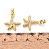 Brass Micro Pave Cubic Zirconia Pendants KK-N257-09G-3