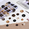 110Pcs 15 Styles Resin Button BUTT-CY0001-41-4