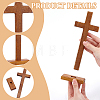 Easter Wood Cross Figurines Ornaments DJEW-WH0063-67C-3