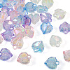  40Pcs 4 Colors UV Plating Transparent Acrylic Pendants RESI-TA0002-31-2