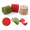 Yilisi 3 Rolls 3 Colors Polyester Imitation Linen Wrapping Ribbon OCOR-YS0001-02A-13