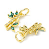 Rack Plating Brass Pave Cubic Zirconia Charms KK-G464-08G-3