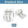 925 Sterling Silver Magnetic Slide Lock Clasps PALLOY-HS00049-2