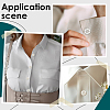 12Pcs 2 Styles Flower Brass Rhinestone Cufflinks FIND-HY0005-32-5