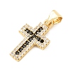 Brass Micro Pave Cubic Zirconia Pendants CU-CJC290F-01C-G-RS-2