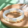 Square Opalite Beads Stretch Bracelets for Women Men BJEW-C097-06X-2