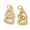 Eco-Friendly Brass Micro Pave Cubic Zirconia Pendants KK-M246-23G-1