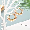 4 Pairs Vintage Natural Pearl Beads Earrings for Girl Women EJEW-JE04643-4