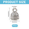 100Pcs Tibetan Style Alloy Cord Ends TIBEP-CA0010-23-2