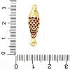 Brass Enamel Fish Connector Charms KK-H527-11G-06-3