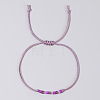 Adjustable Glass Seed Beaded Friendship Braided Bracelets for Daily Wear and Gifts BE2039-7-1