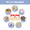 40Pcs Rectangle Glitter Holographic Plastic Resealable Packaging Bags ABAG-TA0001-97B-02-6