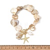 Ocean Alloy Starfish Charm OT Bracelets BJEW-JB14278-4