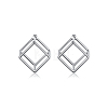 S925 Silver Geometric Square Triangle Earrings Minimalist Elegant Stylish Jewelry for Women GU8226-1-1