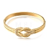 304 Stainless Steel Crystal Rhinestone Knot Hinged Cuff Bangles for Women SA-CBAF851-09G-4