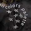 Star Alloy Rhinestone Cabochons MRMJ-WH0075-114-01-1