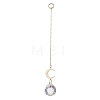2Pcs Glass with Brass Hanging Suncatchers HJEW-JM04588-3