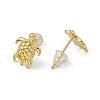Brass Tortoise Stud Earrings for Women EJEW-P211-07G-2