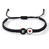 304 Stainless Steel Alphabet Beads Braided Bead Bracelets RY3090-49-1