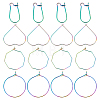 Unicraftale 32Pcs 4 Style 316 Surgical & 304 Stainless Steel Hoop Earring Findings STAS-UN0037-06-1