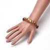 Men's Wood Beads Stretch Bracelets X-BJEW-JB04121-02-4