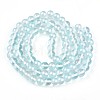 Baking Paint Transparent Glass Beads Strands DGLA-N011-10mm-05-2