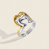 304 Stainless Steel Cuff Open Rings for Women FM5504-1
