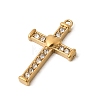 304 Stainless Steel Rhinestone Pendants STAS-B128-09G-02-2