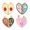Brass Enamel Pendants KK-A293-02G-1