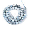 Anti-Tarnish Electroplate Glass Beads Strands GLAA-N010-8mm-12-3