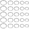 SOFPLATE 500Pcs 5 Styles 304 Stainless Steel Split Rings STAS-SP0001-65-1