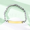 304 Stainless Steel Link Chain Bracelets BJEW-R018-21GP-1