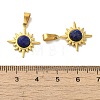 Natural Lapis Lazuli Faceted Sun Pendants STAS-P361-02G-01-3