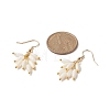 Natural Shell Beads Cluster Dangle Earrings EJEW-JE05220-3