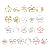 Cheriswelry 7 Style Alloy Open Back Bezel Pendants PALLOY-CW0001-03-3