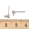 Non-Tarnish 304 Stainless Steel Stud Earring Findings STAS-O004-10A-P-3