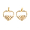 Brass Micro Pave Cubic Zirconia Pendants KK-I475-05G-01-1