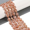 Natural Peach Moonstone Beads Strands G-B094-A04-01-1