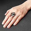 Titanium Steel Gothic Mask Finger Ring for Men Women RJEW-WH0001-12B-5