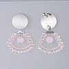 (Jewelry Parties Factory Sale)Electroplate Glass Faceted Rondelle Beads Ear Nuts EJEW-JE03816-03-2